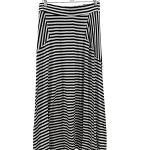 Striped Black and White Women's Skirt